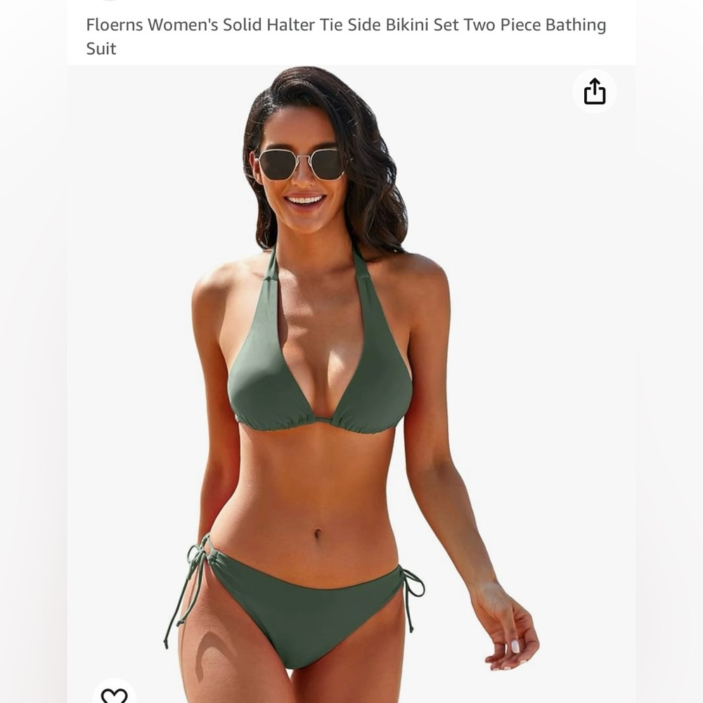 Green bathing suit 2 piece size S